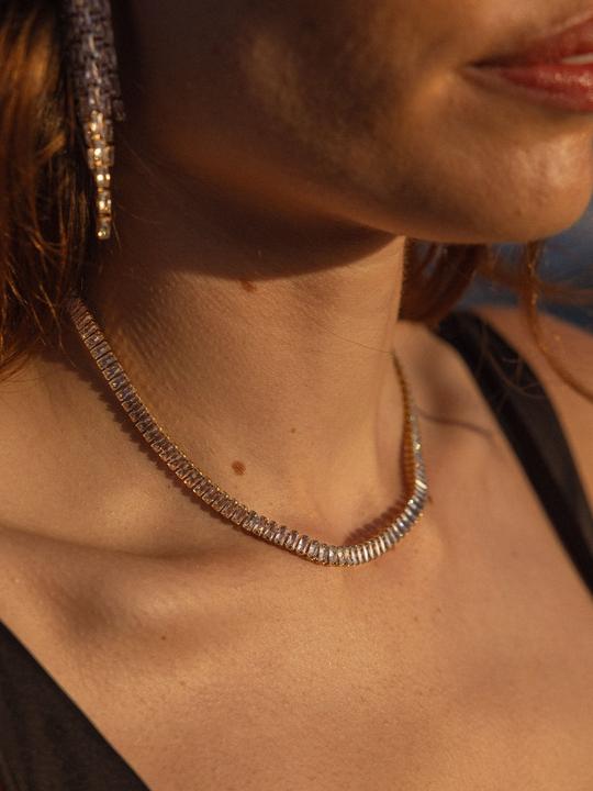 Image du produit Purelei Crystal Glow Kette (Acier inoxydable plaqué or 18 carats)