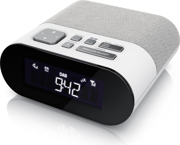Bearware Radiowecker digital, DAB+ Radio, Wecker, Alarm & Snooze, 4 Helligkeitsstufen, USB Ladeport