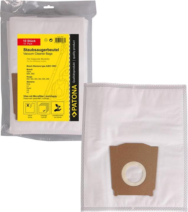 Immagine prodotto Flickbee Vello per sacchetti Hoover per Bosch tipo A/B/C (10 pezzi)