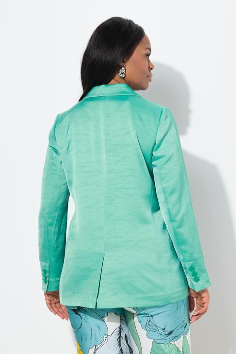 Image du produit Ulla Popken Blazer en tissu texturé avec col à revers, fermeture à bouton (46)