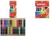 Immagine prodotto Kores Matite colorate ""DUO"", scatola di cartone da 24 + temperino GRATUITO con campo per il nome, in