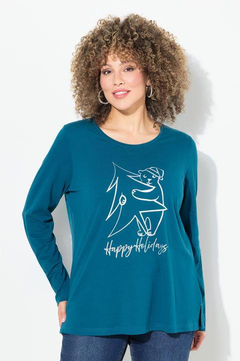 Produktbild Ulla Popken Weihnachtsshirt, Classic, Rundhals, Langarm (42, 44)