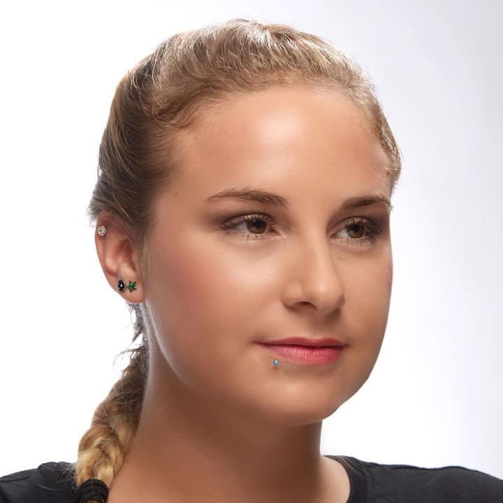 Produktbild Bijouteria Piercing für Lippe/Tragus (Schmuckstein, Silber 925, Bioplast)