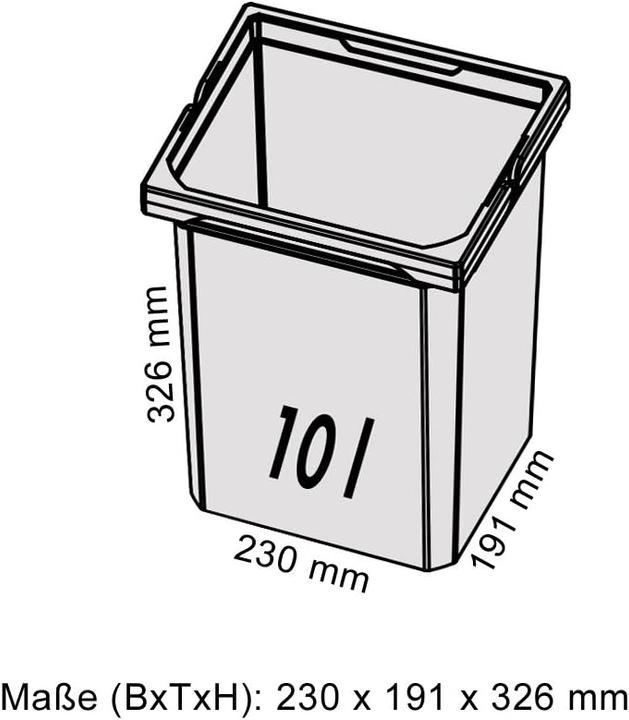 Produktbild Naber Ersatzeimer, Hellgrau, 10L (10 l)