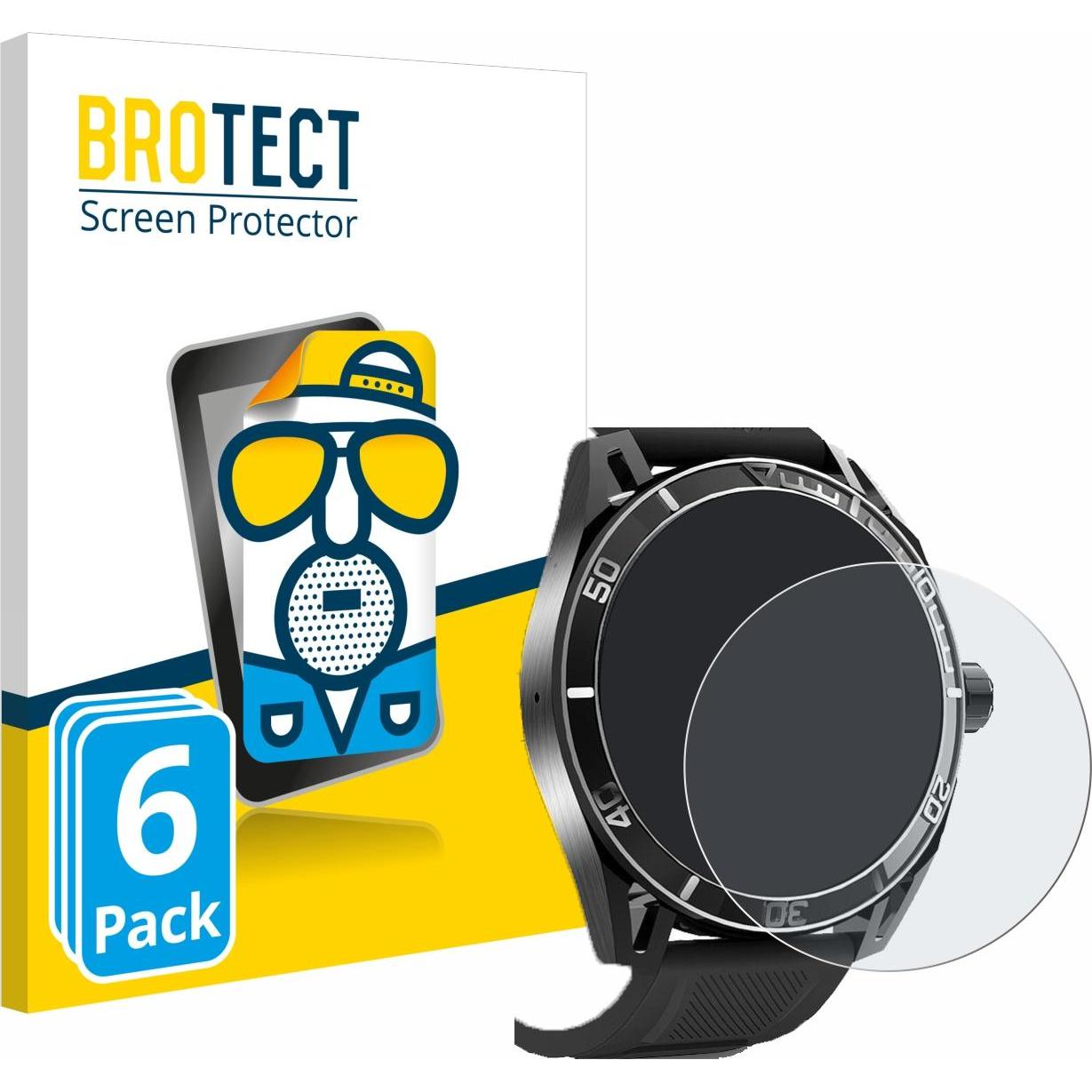 BROTECT Entspiegelungs-Schutzfolie Displayschutz Matt, Smartwatch Schutzfolie, Grau
