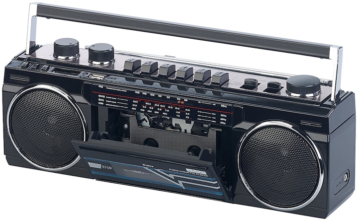 Produktbild Auvisio Retro-Boombox mit Kassetten-Player