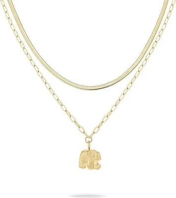 Produktbild Tamaris Elegant Set Of Gold-Plated Necklaces Little Elephant (Edelstahl)