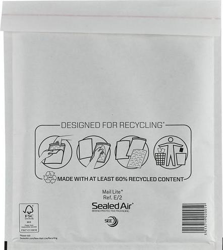 Produktbild Sealed Air Luftpolster-Versandtaschen E/2 ohne Fenster Weiss (100 x)