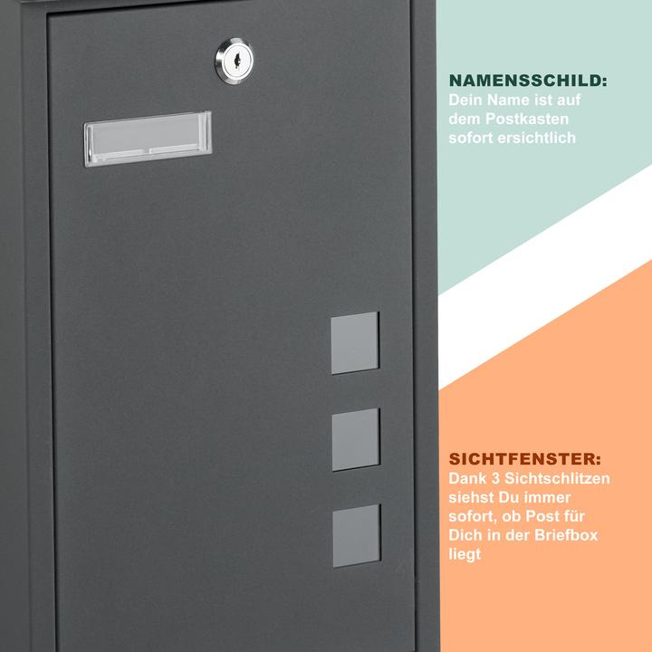 Actual product image Relaxdays Briefkasten Hochformat