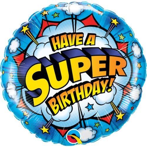 Actual product image Qualatex Have A Super Birthday Balloon - 45 (1 x)