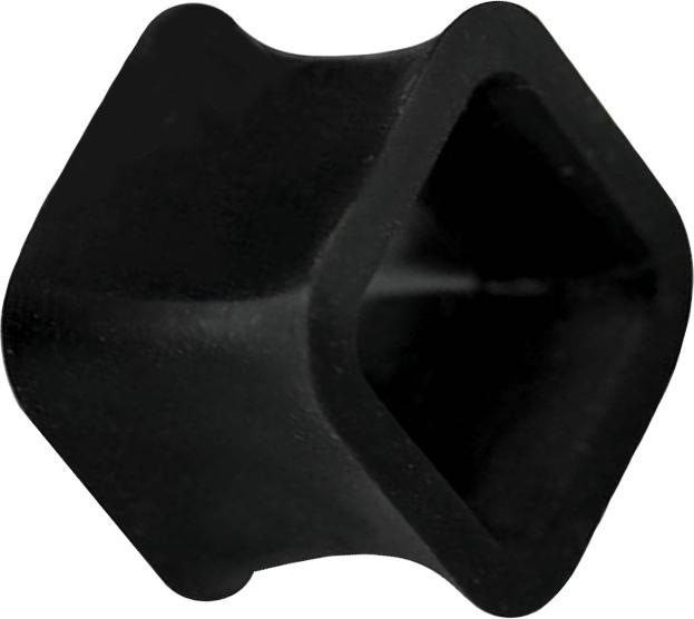 Immagine prodotto Star Piercing Tunnel svasato quadrato spesso nero (Silicone, senza ottone)