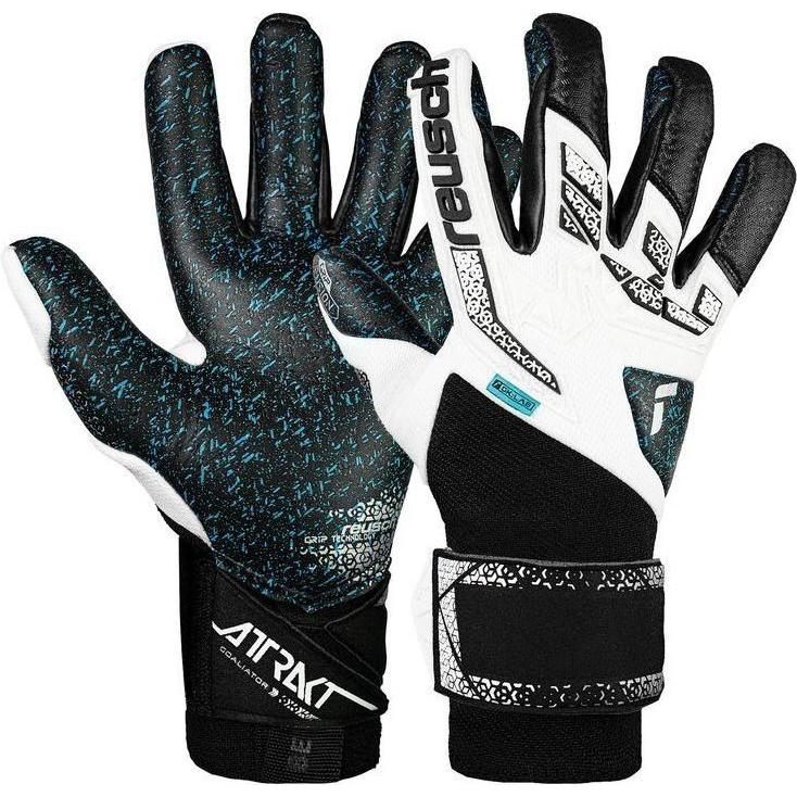 Reusch, Handschuhe, Football Attrakt Freegel Fusion Goaliator, Schwarz, Silber, Weiss, (8)
