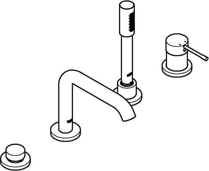 Produktbild Grohe 4L-EH-Wannenkombi ESSENCE hard graphite gebürstet
