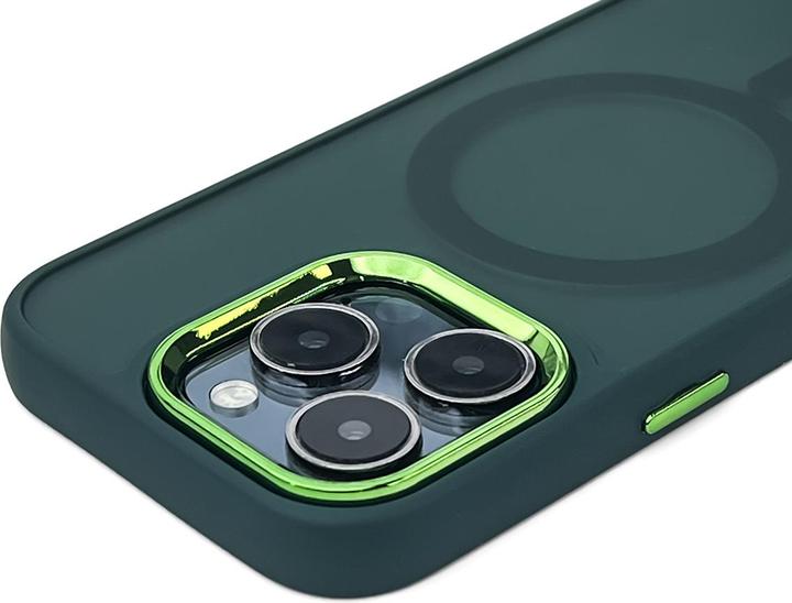 Actual product image Wozinsky Fashion Case with MagSafe for Samsung Galaxy S24 FE - Green (Samsung Galaxy S24 FE)