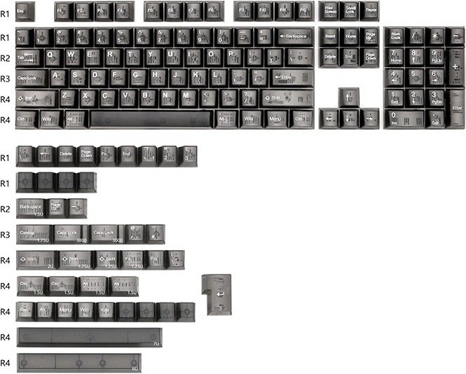 Actual product image Tai-Hao Smoky Quartz 152 Keys (ANSI) Set