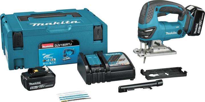 Produktbild Makita DJV180RTJ 18V Li-Ion Accu decoupeerzaag set in Mbox - D-greep - variabel