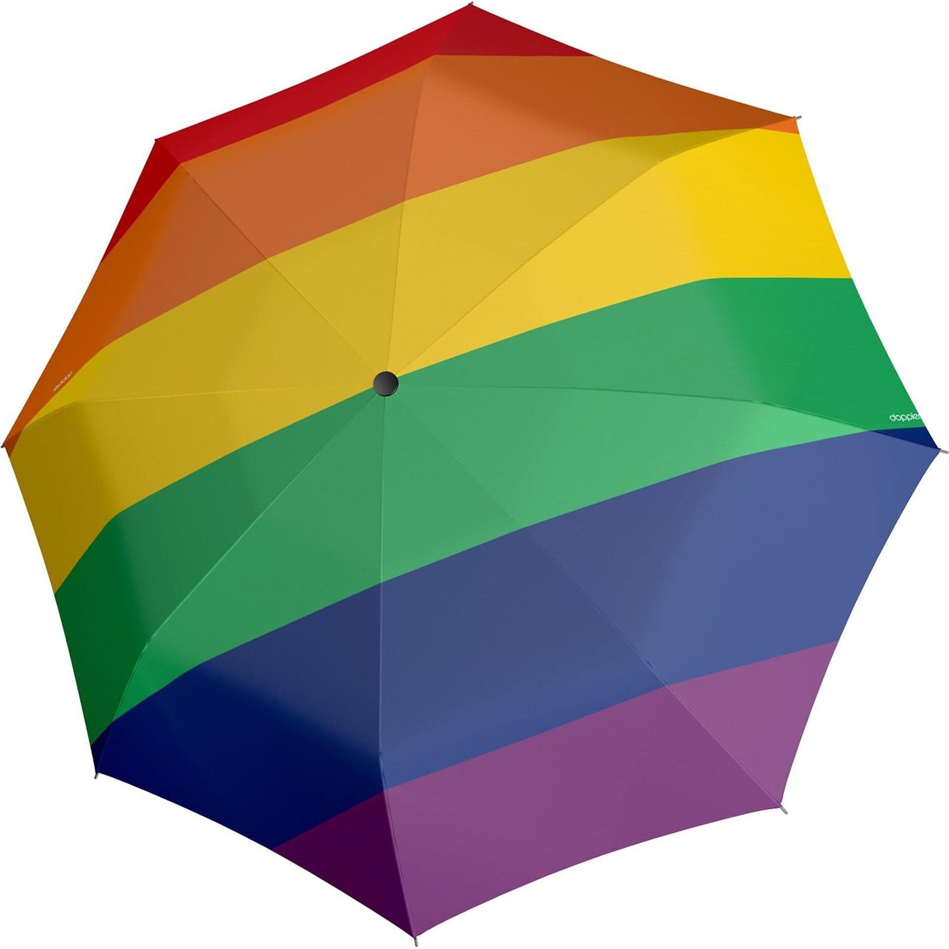 Doppler, Regenschirm, RS.modern.ART Magic Auf/Zu AC Mini Pride rainbow, 55/8, Pongee, Mehrfarbig