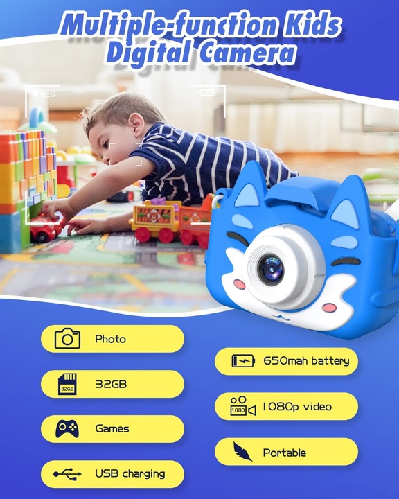 Actual product image Slothcloud Kids Selfie Camera (Blue)