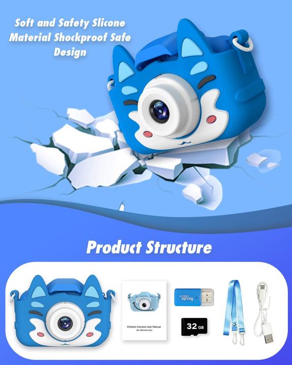 Produktbild Slothcloud Kinder Selfie-Kamera (Blue)