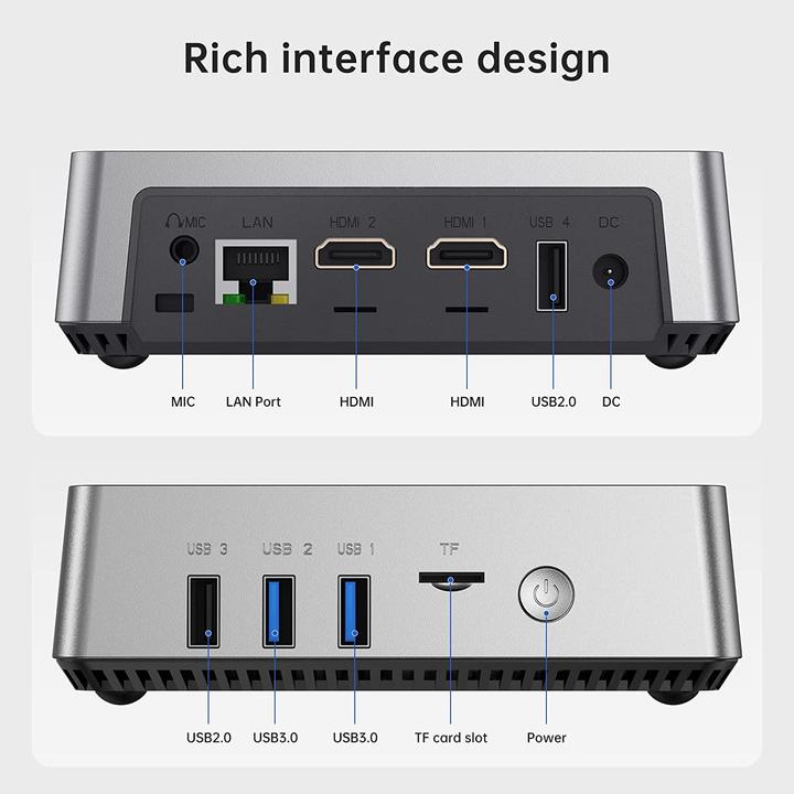Actual product image Snunmu GK5 Mini PC (Celeron N4000, 4+64GB)