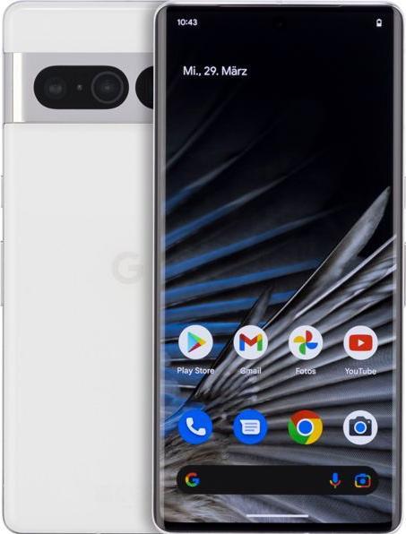 Produktbild Google Pixel 7 Pro (128 GB, Weiss, 6.70", SIM + eSIM, 50 Mpx, 5G)