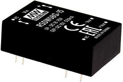 Image du produit MeanWell Modules de conversion DC/DC série RSDW08 RDDW08 Case Single et Dual Output 1 Railway