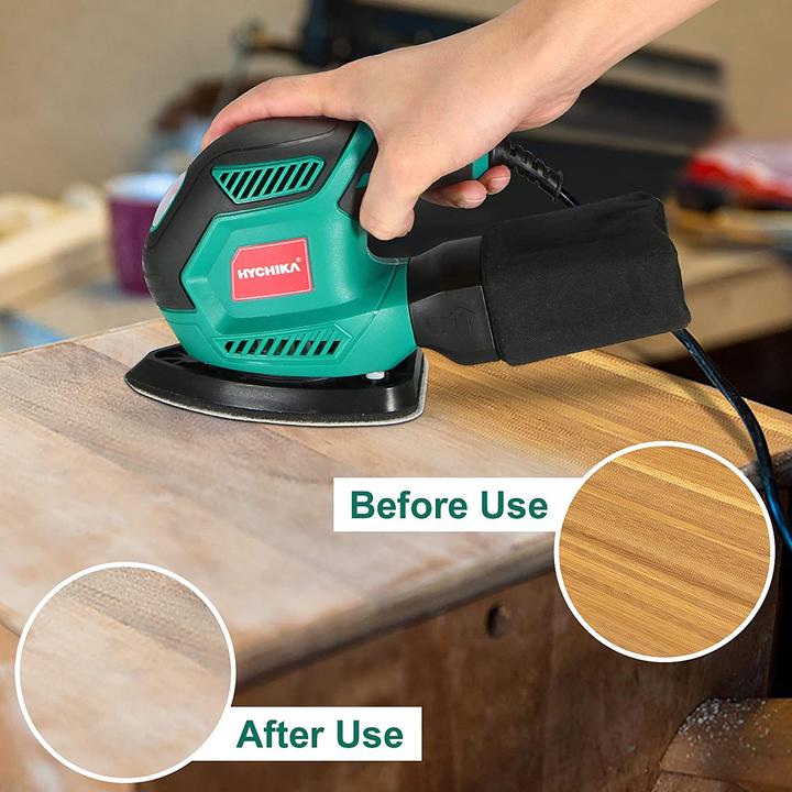 Actual product image Hychika Orbital sander 200W incl. 12 sanding sheets (Sander)