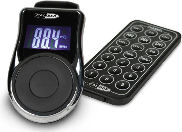 Actual product image Caliber PMT-302 FM transmitter with USB, SD card and jack input