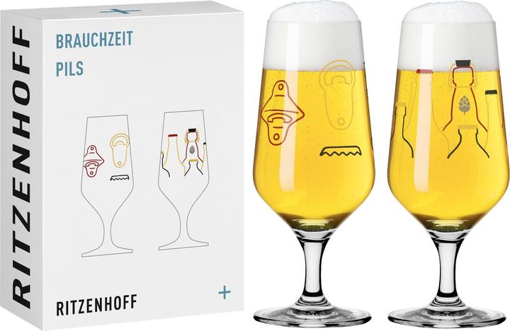 Lot De 2 Verres à Bière Ritzenhoff 330 Ml - Série Heldenfest, Motif Multicolore, Fabriqué En Allemagne
