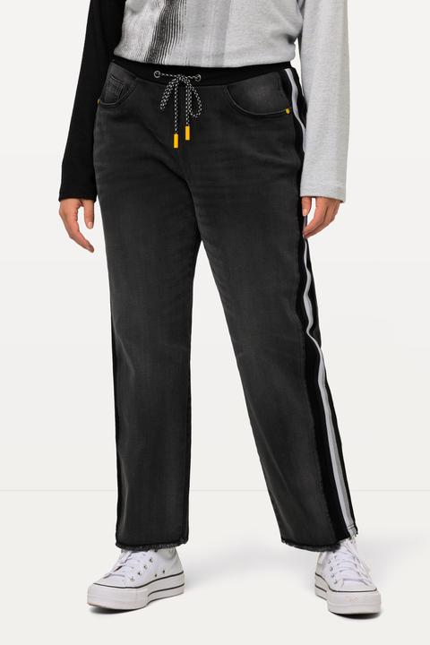 Actual product image Ulla Popken Side Stripe Stretch Fit Boyfriend Jeans (48)