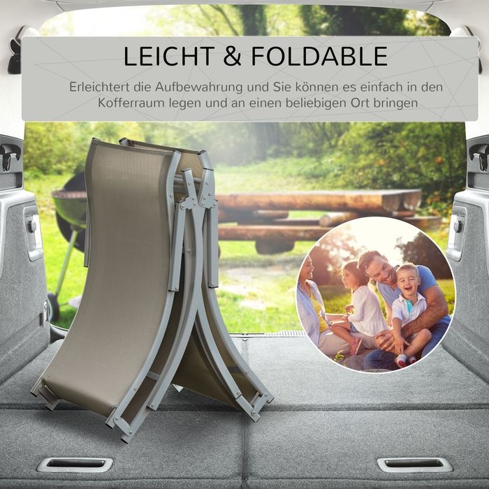 Actual product image Swisshandel24 Set of 2 sun loungers Garden loungers Fabric lounger Relax lounger ergonomic Aluminium Texteline (165 cm)