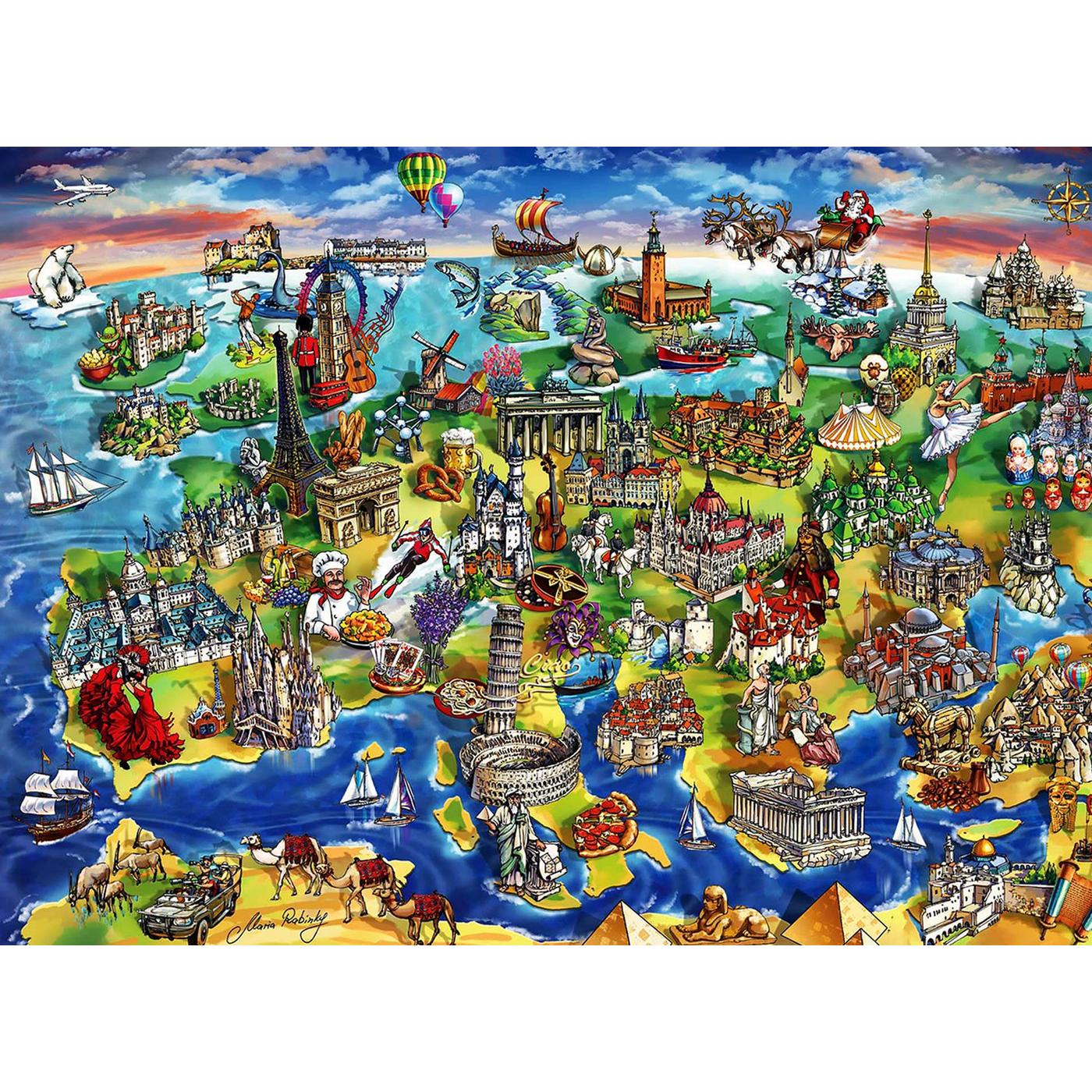 Thumbnail - Anatolian 4557 puzzle 1500 pcs. Our Europe by Maria Rabinky (1500 Teile)