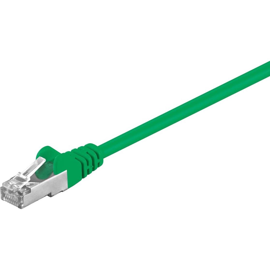 Goobay CAT 5e Patchkabel, SF/UTP, Grün, 5 m (SF/UTP, CAT5e, 5 m), Netzwerkkabel