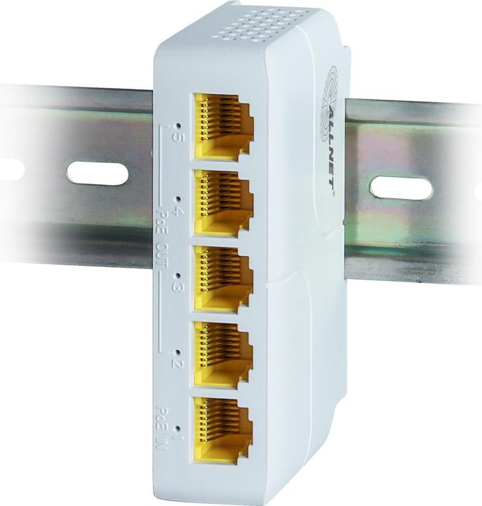 Allnet Switch unmanaged 5 Port • 5x GbE • PoE Budget 85W • 1x bt out, 3x PoE af/at out, 1xPoE bt 90 (5 Ports)