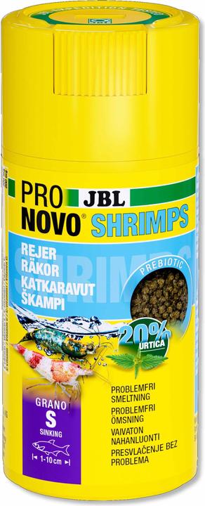 JBL Aquaristik und Terraristik ProNovo SHRIMPS GRANO S 250ml CLICK (Prawns, 250 ml)