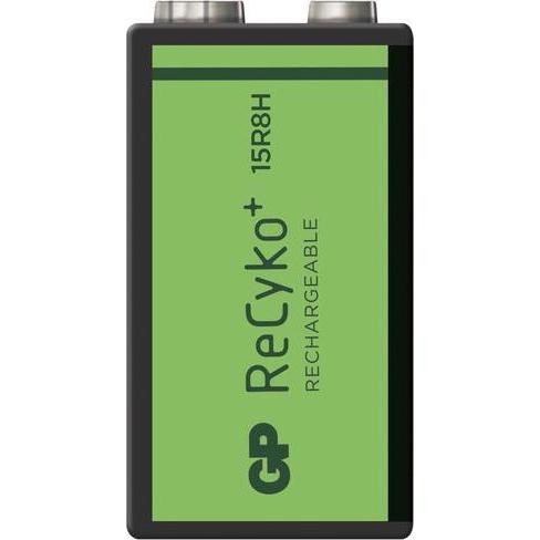Thumbnail - GP Batteries GP ReCyko+ Typ 9V E-Block, 150mAh, 1 Stk. (1 Stk., 9V Block, 150 mAh), Batterien + Akkus