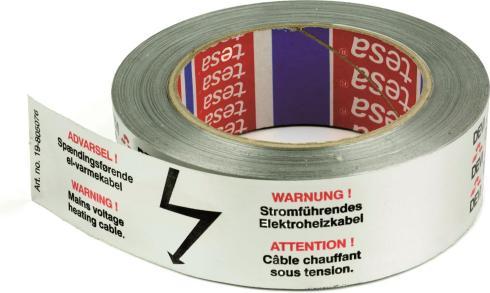 Produktbild Devi Alufolie, selbstklebend 19-805076 Länge 50m Breite 38mm mit Warnaufdruck (38 mm)