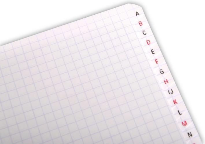 Produktbild Clairefontaine Spiralheft mit Register A -Z (A5, Kariert, Weicher Einband)