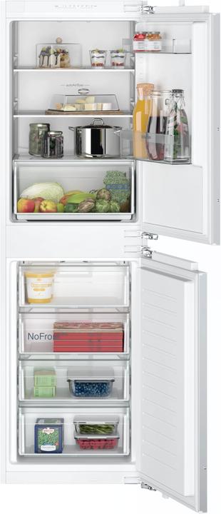 Actual product image Siemens iQ100, built-in fridge-freezer combination with bottom freezer compartment, 177.2 x 54.1 cm, flat (249 l)