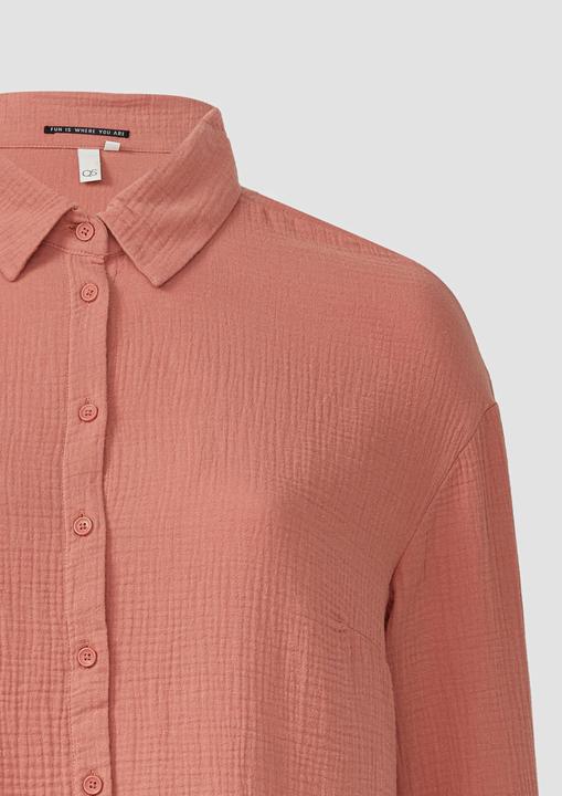 Actual product image S.Oliver Bluse Hemdbluse aus Musselin im Oversize-Schnitt (46)