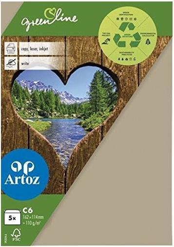 Actual product image Artoz Green Line Pkg 5 Envelopes C6 desert (C6, 5x)