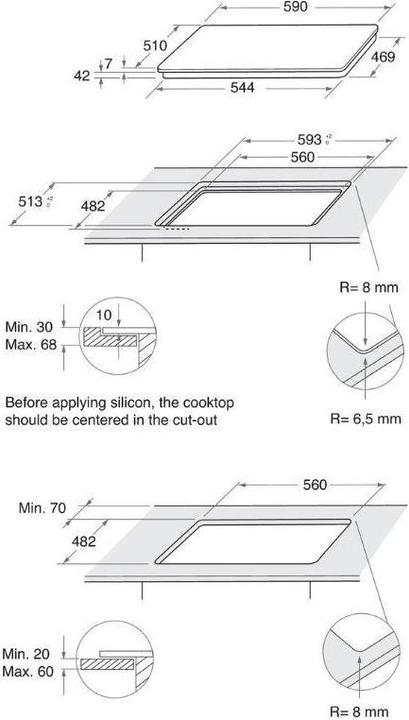 Produktbild Whirlpool Gas hob AKT 625 / WH