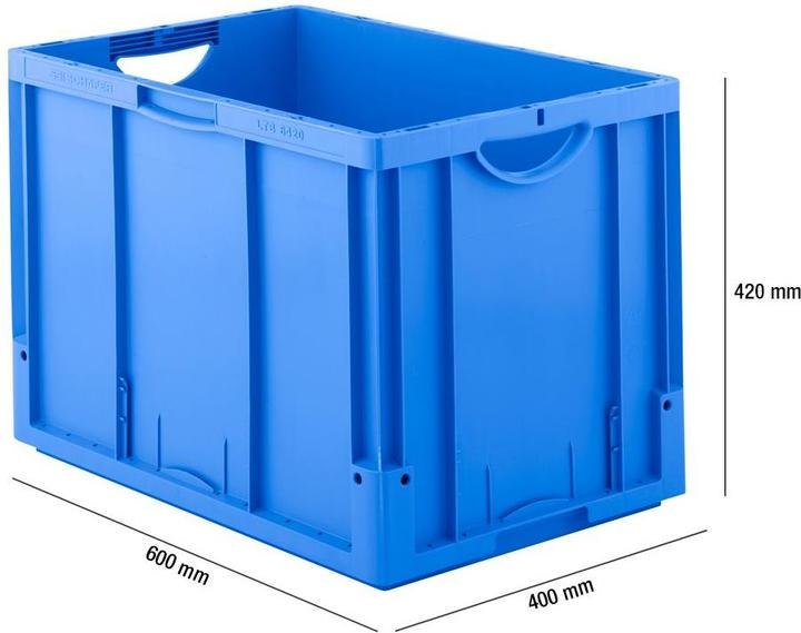 Actual product image Schäfer Shop Euro Box Series LTB 6120/6170/6220/6270/6320/6420, made of PP, without lid (40 cm, 82.30 l, 1x)