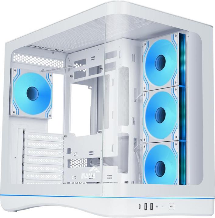 Actual product image Sama V62, White Mid-tower Case (ATX, ITX, mATX)