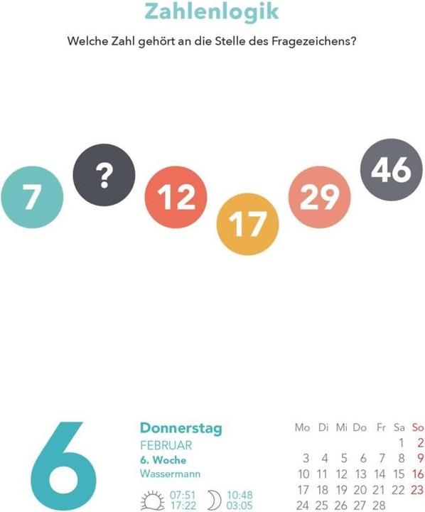 Produktbild Stefan Heine Gehirnjogging 2025 Tagesabreisskalender - 11,8x15,9 - Rätselkalender - Knobelkalender - (Kein Einband, Deutsch)