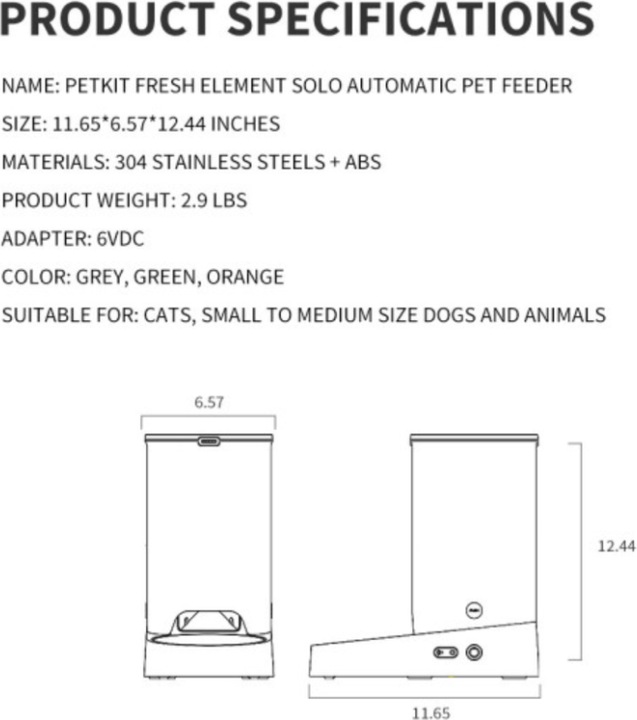 Productafbeelding Petkit Fresh Element Solo (3 l)