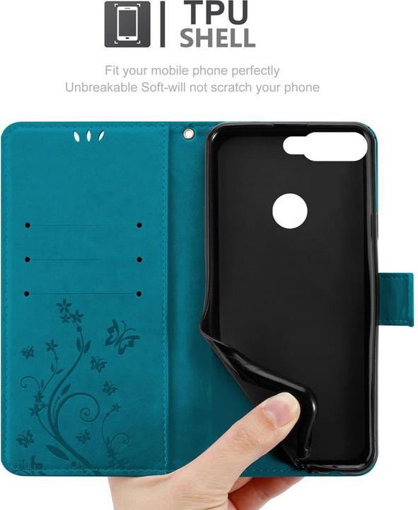 Produktbild Cadorabo Flower Book Cover (Huawei Y7 (2018))