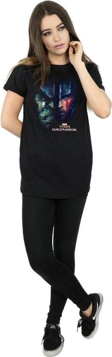 Actual product image Universal Textiles Womens/Ladies Hulk Split Face Cotton Boyfriend T-Shirt (L)