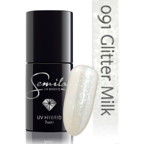 Semilac, Nagellack, 091 Glitter Milk 7ml (UV-Gel Lack)