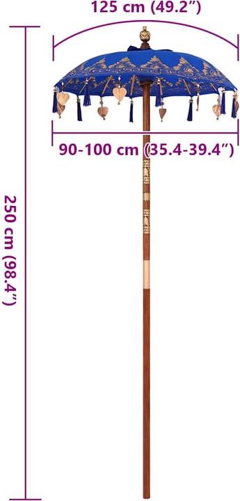 Produktbild vidaXL Balinesischer Sonnenschirm